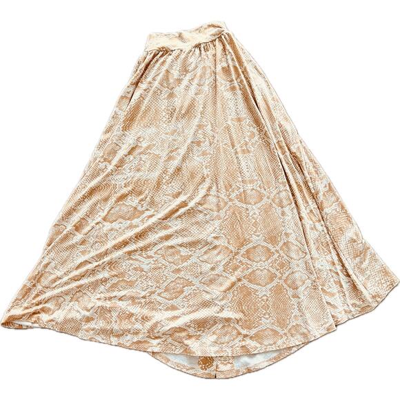 Rachel Pally Stretchy Modal Spandex Priya Skirt Miso Viper Snakeprint Small Snap - Picture 5 of 5